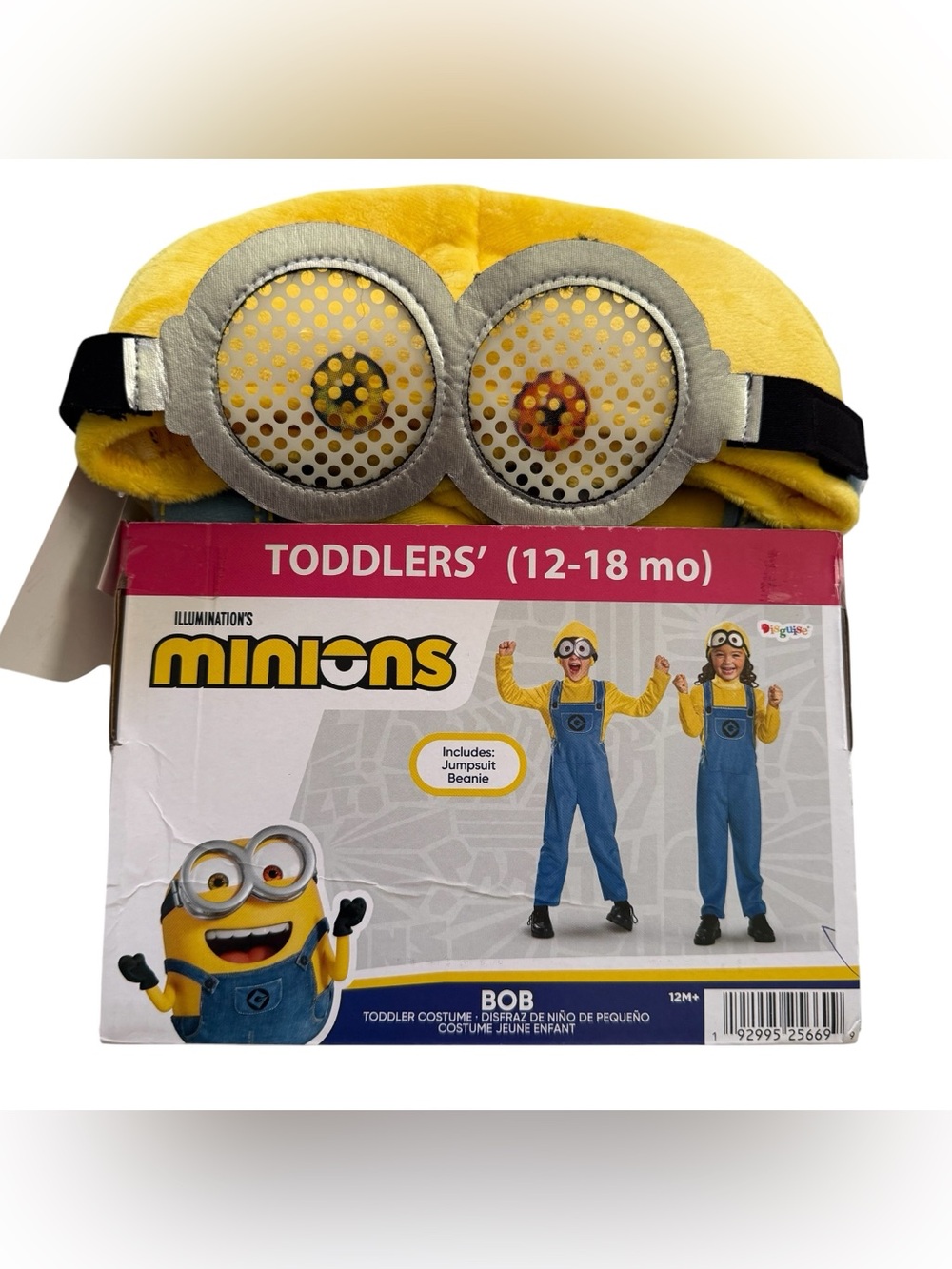 NEW! Minions BOB Jumpsuit Halloween Costume Infants Size 12-18 Months Disguise